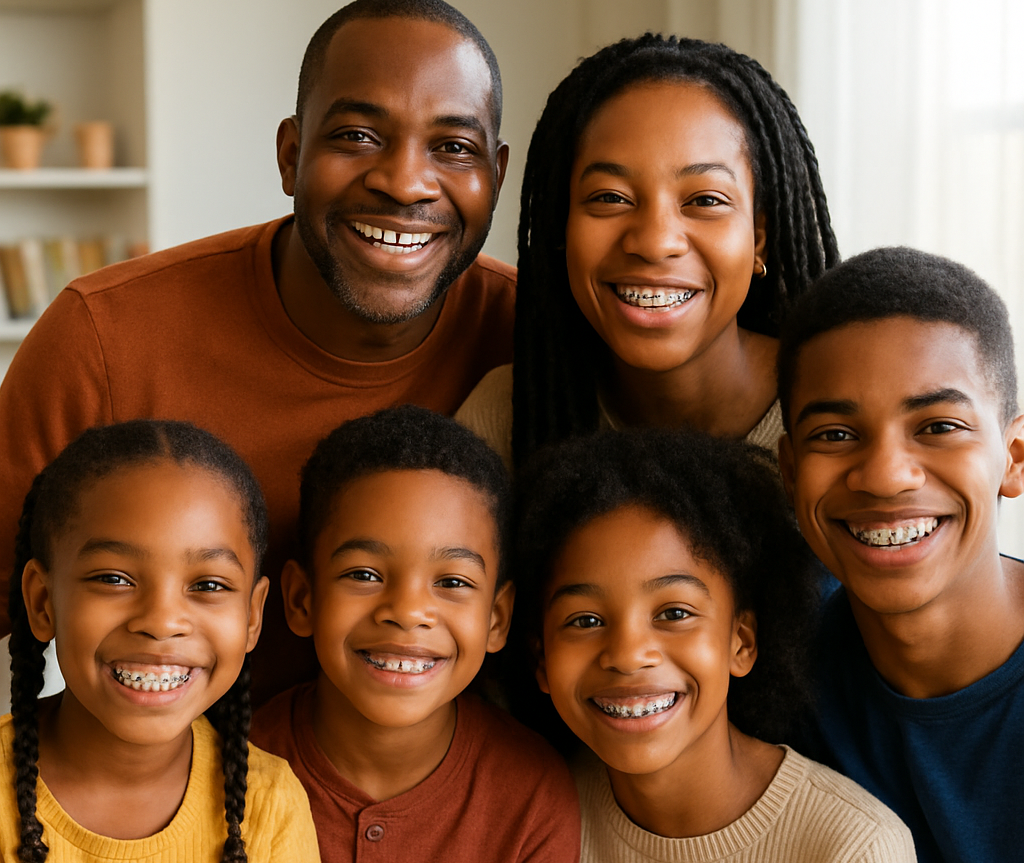 Family with Fashion Braces